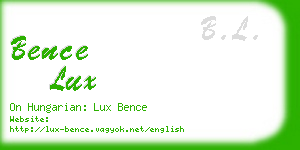 bence lux business card